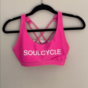 Soulcycle pink sports bra size M